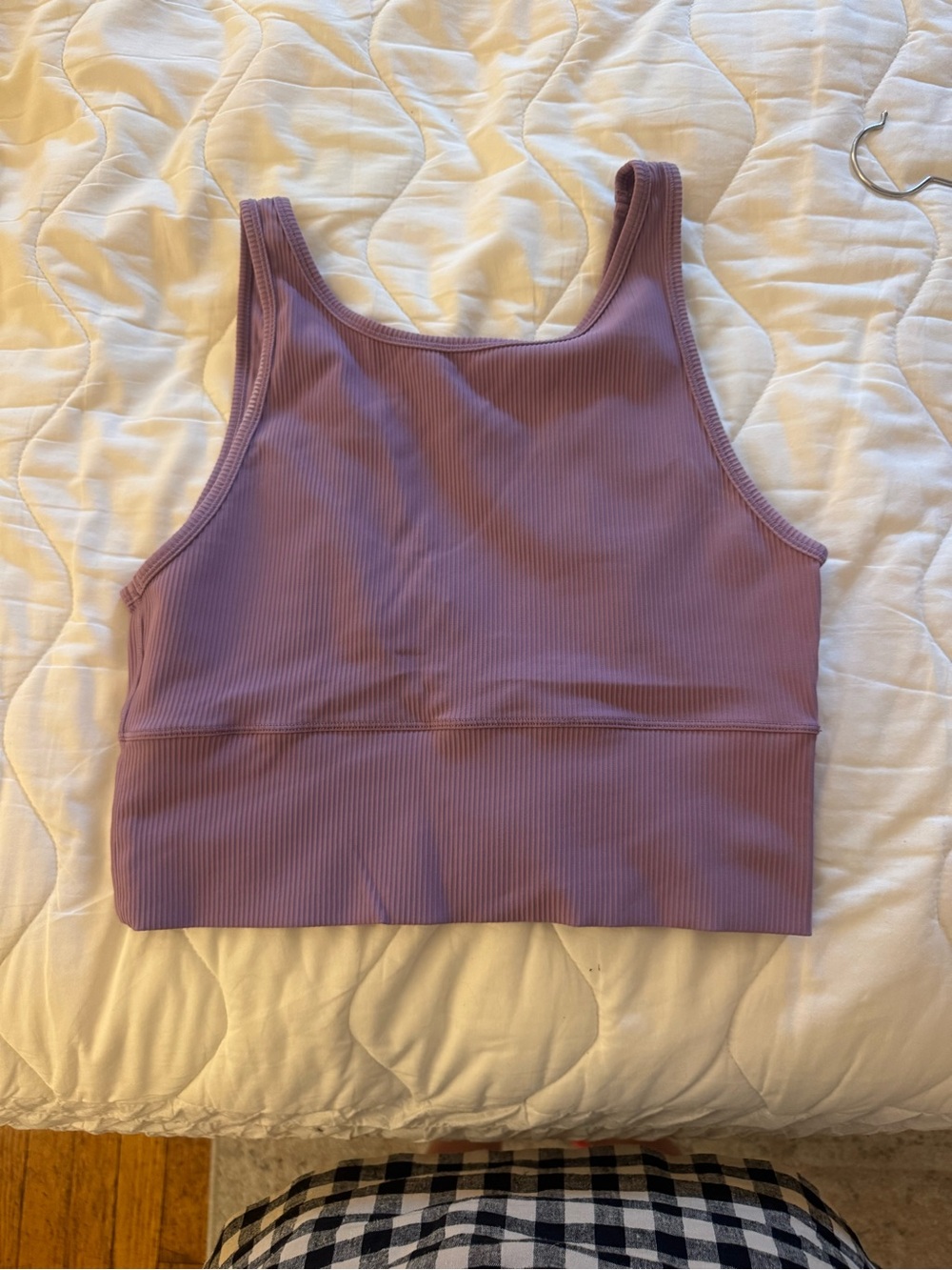 lululemon athletica Ribbed Mauve Crop Top Reversible